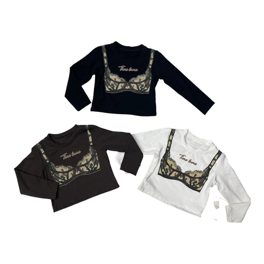 Maglia crop Military