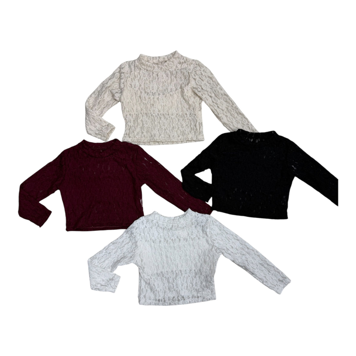 Maglietta crop pizzo